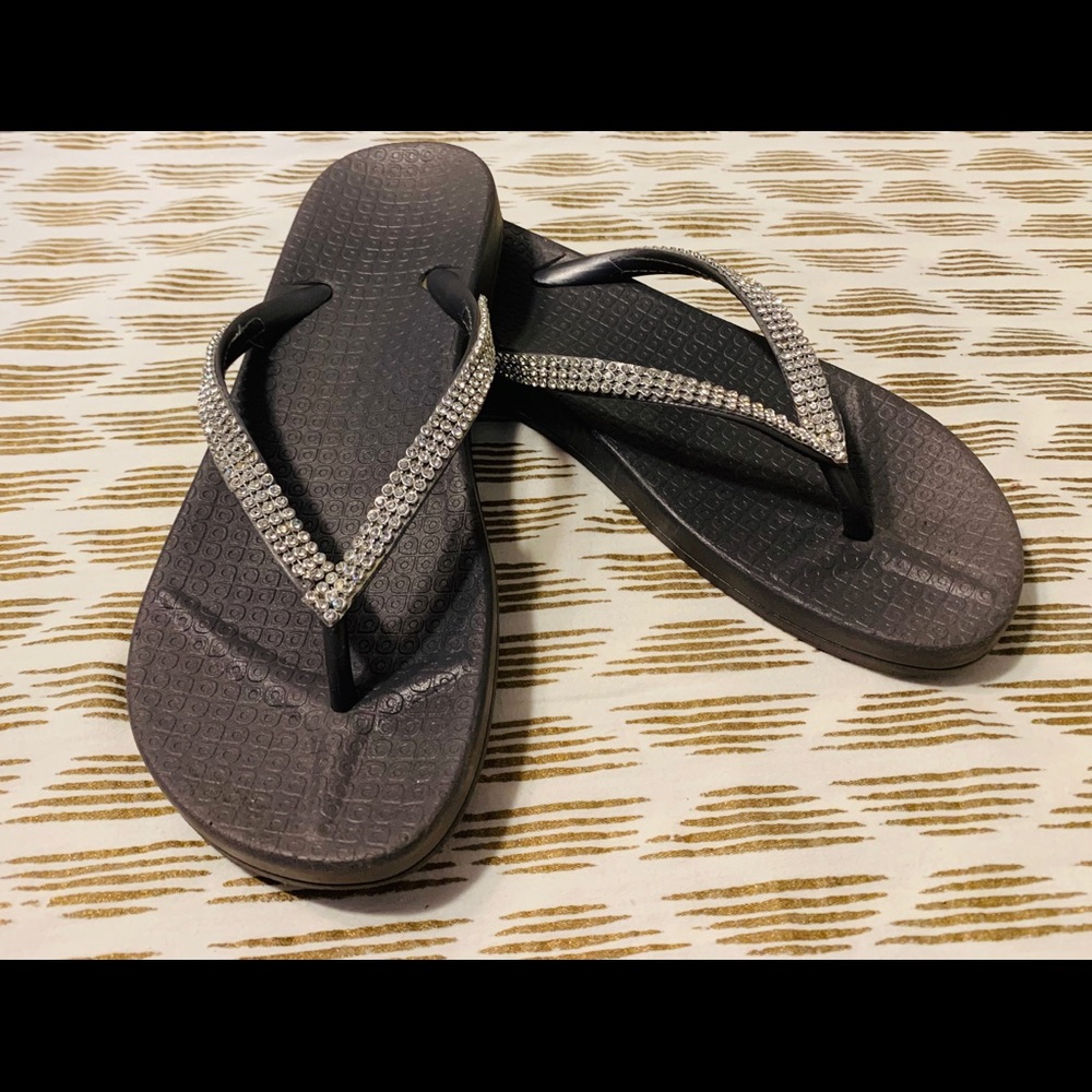 Glitter flip flops